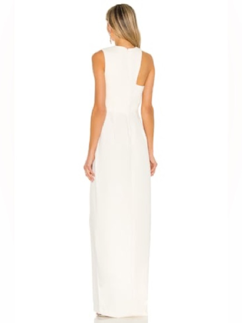 Amanda Uprichard v REVOLVE Gilda Gown Ivory one shoulder Graduation Bridal M - Picture 3 of 10